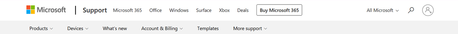 Microsoft Support Banner